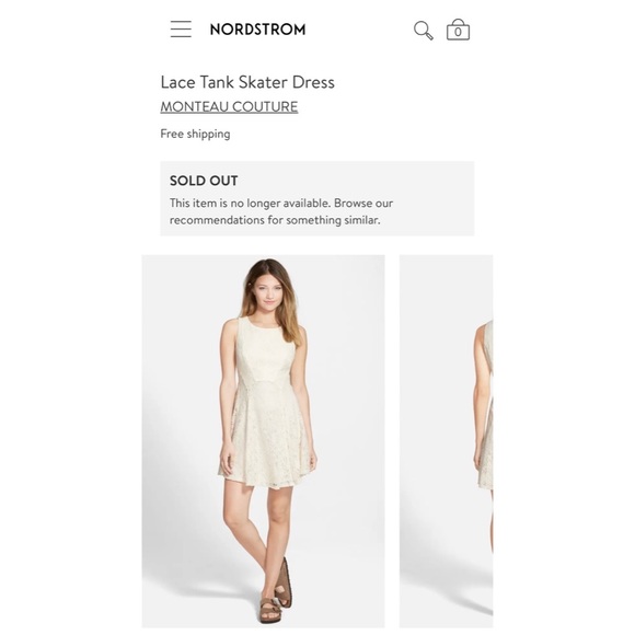 NWT Monteau Couture Lace Tank Skater Dress - Picture 5 of 14